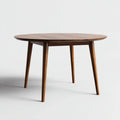 Tavolo da pranzo rotondo 120×120×75 cm - marrone - legno finitura naturale - design essenziale per sala da pranzo