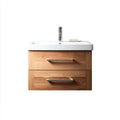 Lavabo bagno sospeso 60×46×55 cm - rovere rustico e bianco - con mobile salvaspazio moderno