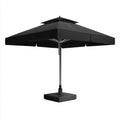 Ampio Ombrellone Da Esterno 300×300×265 cm - Nero - metallo e tessuto - stile contemporaneo per All'Aperto