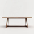 Tavolo da pranzo ovale 180×95×75 cm - legno noce scuro - design essenziale per sala da pranzo