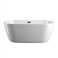 Vasca freestanding 160×75×56 cm - bianco - linea compatta per bagno moderno