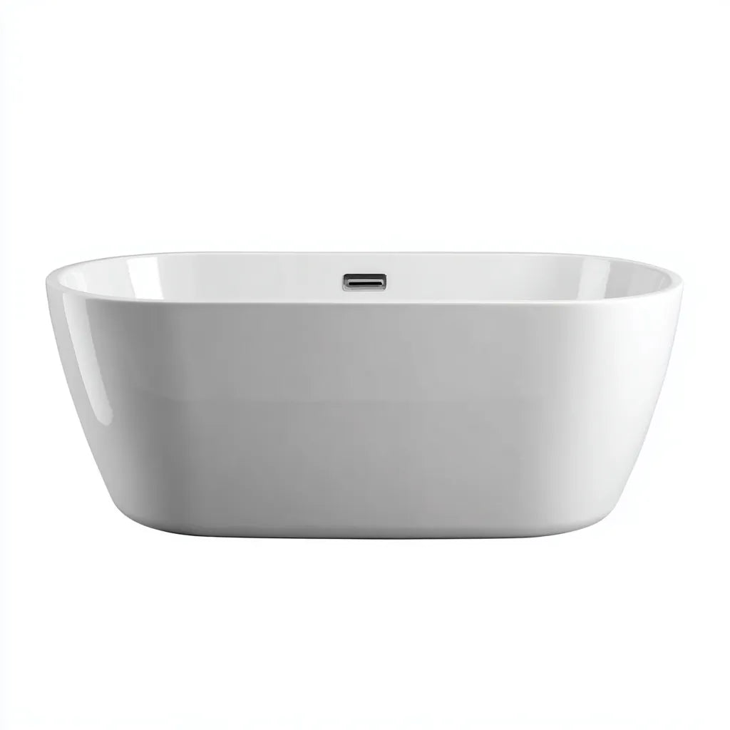 Vasca freestanding 160×75×56 cm - bianco - linea compatta per bagno moderno