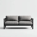 Divano Da Esterno 165×80×78 cm - Beige/Nero - metallo e tessuto - seduta confortevole per All'Aperto