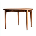 Tavolo da pranzo rotondo 130×130×75 cm - legno noce caldo - design contemporaneo per sala da pranzo