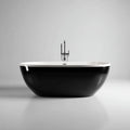 Vasca freestanding 170×78×58 cm - nero/bianco - acrilico sanitario - design moderno per bagno