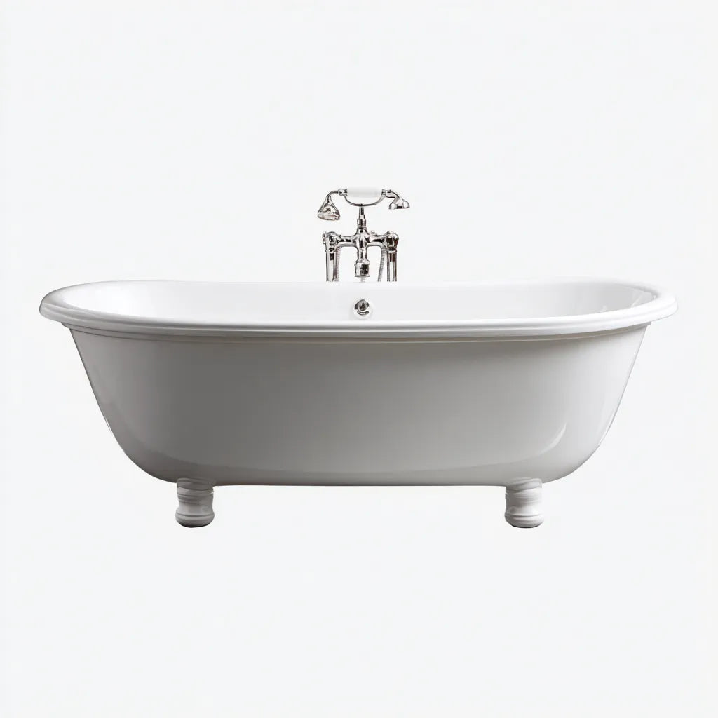 Vasca freestanding 170×75×72 cm - Bianco - acrilico sanitario - stile classico per bagno