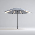 Ampio ombrellone da esterno 300×300×255 cm - grigio nero - illuminazione integrata per terrazza e giardino