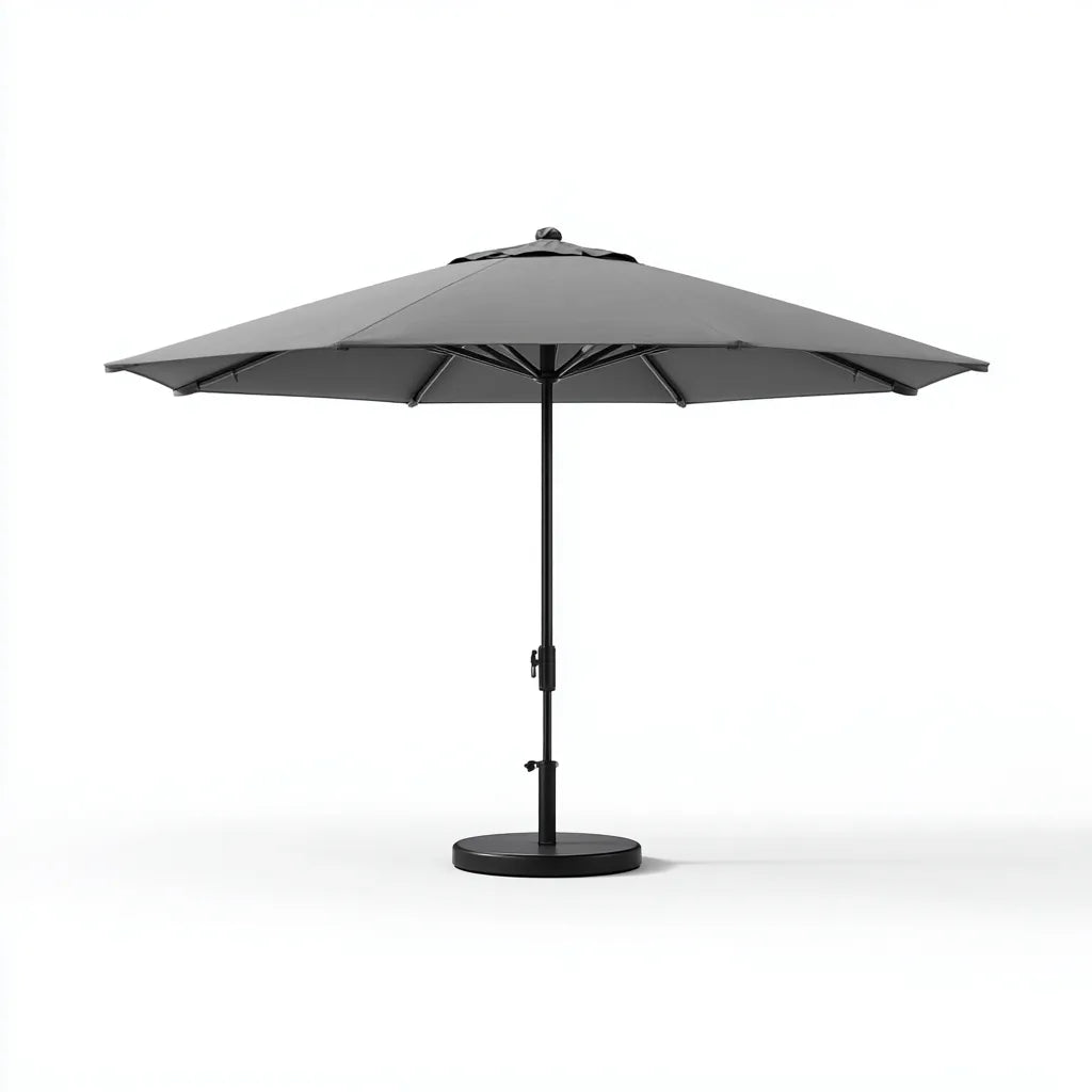 Ampio Ombrellone Da Esterno 300×300×255 cm - Grigio scuro/Nero - alluminio e tessuto - copertura ampia per All'Aperto