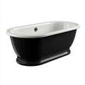 Vasca da bagno freestanding 168×78×60 cm - nero e bianco - design moderno per bagno elegante