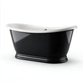 Vasca freestanding 168×74×72 cm - nero/bianco - acrilico lucido - stile classico per bagno